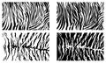 Black Tiger Stripes Vector Pattern Texture Background Stock Collection