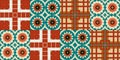 Tile acrylic painted seamless pattern, Vintage Moroccan pattern, seamless colorful Moroccan style.