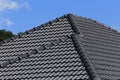 Black tiles roof Royalty Free Stock Photo