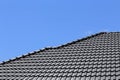 Black tiles roof Royalty Free Stock Photo