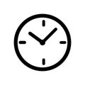 Black time clock icon