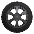 Black tire with black wheel