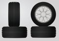 Black tires set