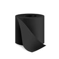 Black toilet paper roll, vector