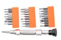 Organized Screwdriver set in Tool organizer on Transparent Background Royalty Free Stock Photo