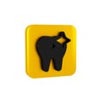 Black Tooth whitening concept icon isolated on transparent background. Tooth symbol for dentistry clinic or dentist