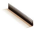 Black toothed hair comb