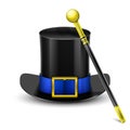 Black Top Hat With Wand