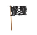 Black torn pirate flag Royalty Free Stock Photo