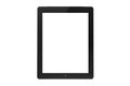 Black touch screen tablet in iPad style with blank screen area f