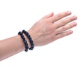 Black Tourmaline Bracelet on woman`s wrist