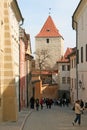 Black Tower of the Prague Castle. PRAGUE, CZECH REPUBLIC Royalty Free Stock Photo