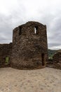 Black tower of Vianden Castle above the village in Luxembourg Royalty Free Stock Photo