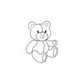 Black toy bear sign icon. Vector illustration eps 10 Royalty Free Stock Photo