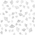 Black Traditional paper chinese or japanese folding fan icon isolated seamless pattern on white background. Vector Royalty Free Stock Photo