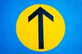 Black traffic directional arrow
