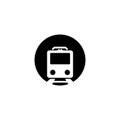 Black train icon logo and simple flat symbol for website,mobile,logo,app,UI