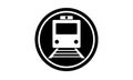 Black train station icon