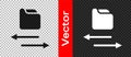 Black Transfer files icon isolated on transparent background. Copy files, data exchange, backup, PC migration, file