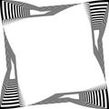 Black on transparent background abstract arabesque distorted piano keyboard frame illusion Royalty Free Stock Photo