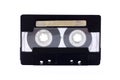 Black-transparent Compact Cassette isolated Royalty Free Stock Photo