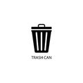 Black trash can icon. Vector illustration eps 10 Royalty Free Stock Photo