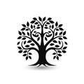 Black tree of live icon on white background Royalty Free Stock Photo
