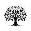 Black tree of live icon on white background Royalty Free Stock Photo