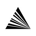 Black triangle shape logo abstract design