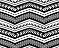 Black tribal Navajo vector seamless pattern with doodle elements. aztec abstract geometric art print. ethnic hipster. Royalty Free Stock Photo