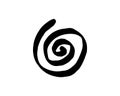 Black Tribal Tattoo Ancient Spiral. Hand drawing the Goddess creative powers of the Divine Feminine, and the never ending circle