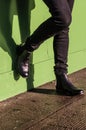 Black trousers and ladies vintage boots