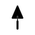 Black trowel on a white background. Vector illustration Royalty Free Stock Photo