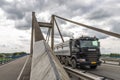 Black Truck Bridge Waal Royalty Free Stock Photo