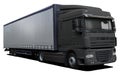 Black truck DAF XF Royalty Free Stock Photo