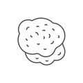 Black truffle mushroom line icon