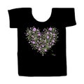 Black tshirt with floral print design