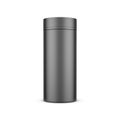 Black Tube Tin can thermos Mockup