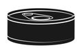 Black Tuna Can Silhouette Vector Royalty Free Stock Photo