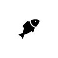 Black tuna fish icon and simple flat symbol for website,mobile,logo,app,UI
