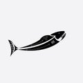 Black tuna technology illustration. vector design