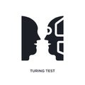 black turing test isolated vector icon. simple element illustration from artificial intelligence concept vector icons. turing test
