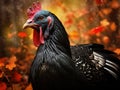 Ai Generated illustration Wildlife Concept of Black Turkey