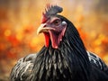 Ai Generated illustration Wildlife Concept of Black Turkey