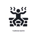 black turkish bath isolated vector icon. simple element illustration from sauna concept vector icons. turkish bath editable logo