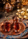Black Turkish tea i Royalty Free Stock Photo