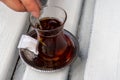 Black turkish tea in Istanbul
