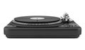 Black turntable isolated on white Royalty Free Stock Photo