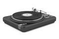 Black turntable isolated on white Royalty Free Stock Photo