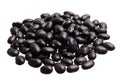 Black Turtle Bean. Pile of grains, isolated white background.